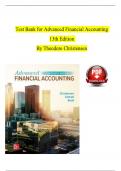 TEST BANK For Advanced Financial Accounting 13th Edition By Theodore Christensen&vert; Verified Chapter's 1 - 20 &vert; Complete