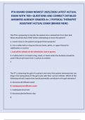 PTA BOARD EXAM NEWEST 2025&sol;2026 LATEST ACTUAL EXAM WITH 700&plus; QUESTIONS AND CORRECT DETAILED ANSWERS ALREADY GRADED A&plus; &sol; PHYSICAL THERAPIST ASSISTANT ACTUAL EXAM &lpar;BRAND NEW&rpar;