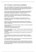PSY 140 EXAM 1 QUESTIONS & ANSWERS