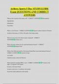 Arthrex Sports 5 Day STUDYGUIDE  Exam QUESTIONS AND CORRECT  ANSWERS 