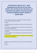 TCFP OFFICER 1 PRACTICE TEST &ndash; TEXAS COMMISSION ON FIRE PROTECTION EXAM NEWEST 2025 TESTING ACTUAL EXAM WITH 150 QUESTIONS AND CORRECT DETAILED ANSWERS &lpar;VERIFIED ANSWERS&rpar; ALREADY GRADED A&plus; &lpar;BRAND NEW&rpar;