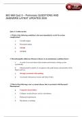 BIO 669 Quiz 5 &ndash; Pulmonary QUESTIONS AND ANSWERS LATEST UPDATES 2025