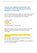  NUR 670-APEA PRETEST QUESTIONS AND ANSWERS LATEST 2025-2026 EXAM UPDATE &vert;GRADE A&plus; GUARANTEE