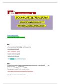 TCAR Post-Test &ndash; Real Exam Questions with Correct Answers &lpar;A&plus; Graded&comma; Verified Content&rpar;