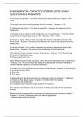 FUNDAMENTAL CAPACITY SCREEN &lpar;FCS&rpar; EXAM QUESTIONS & ANSWERS