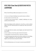 NYC FSD Class Test QUESTIONS WITH ANSWERS