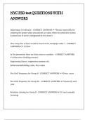 NYC FSD test QUESTIONS WITH ANSWERS