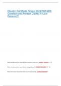 Elevator Test Giude Newest 2025&sol;2026 With  Questions and Answers Graded A&plus;&vert;Just  Released&excl;&excl;&excl; 