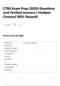  CTBS Exam Prep &lpar;2025&rpar; Questions And Verified Answers &vert; Multiple Choices&vert; 100&percnt; Passed&excl;&excl;
