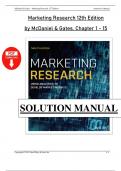 Solution Manual - Marketing Research 12th Edition - McDaniel - All 15 Chapters Covered