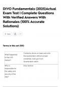 DIVO Fundamentals &lpar;2025&rpar;Actual Exam Test &vert; Complete Questions With Verified Answers With Rationales &lpar;100&percnt; Accurate Solutions&rpar;