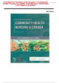 Test Bank for Stanhope and Lancaster's Community Health Nursing in Canada, 4th Edition by MacDonald (All Chapters included)