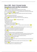 Nurs 200 - Quiz 2 Actual study Questions and verified solutions