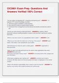 CIC2601 Exam Prep&period; Questions And  Answers Verified 100&percnt; Correct