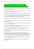 General Contractor License - KB2 Comprehensive Exam Set Graded A&plus;