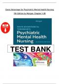 Test Bank for Davis Advantage for Townsend's Psychiatric Mental Health Nursing&comma; 11th Edition by Karyn I&period; Morgan All Chapters included Latest 2025 ISBN&colon; 9781719648240 Newest Version Pdf