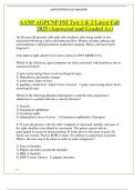 AANP AGPCNP PSI Test 1 & 2 Latest Fall  2025 &lpar;Answered and Graded A&plus;&rpar; 