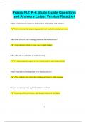 Praxis PLT K-6 Study Guide Questions and Answers Latest Version Rated A&plus;