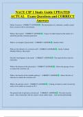 NACE CIP 1 Study Guide UPDATED  ACTUAL   Exam Questions and CORRECT  Answers