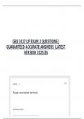 GEB 3017 UF EXAM 2 QUESTIONS &vert;GUARANTEED ACCURATE ANSWERS &vert;LATEST VERSION 202526 