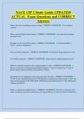 NACE CIP 2 Study Guide UPDATED  ACTUAL  Exam Questions and CORRECT  Answers 