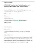 NRCME DOT Examiner Test Practice Questions and  Answers &lpar;Latest Update 2025&rpar; Verified Answers &comma; Rated A&plus;