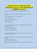 NACE CIP Level 1 Practical Exam  UPDATED ACTUAL  Exam Questions and  CORRECT Answers 