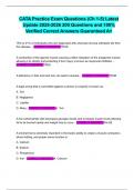 CATA Practice Exam Questions &lpar;Ch 1-5&rpar; Latest Update 2025-2026 200 Questions and 100&percnt; Verified Correct Answers Guaranteed A&plus;