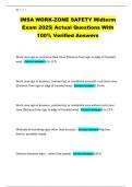 IMSA WORK-ZONE SAFETY Midterm Exam 2025&vert; Actual Questions With 100&percnt; Verified Answers