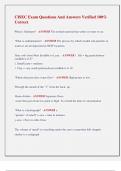 CISEC Exam Questions And Answers Verified 100&percnt;  Correct 