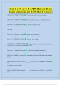NACE CIP   Bundled Exam Questions WITH  CORRECT Answers