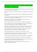 Gypsum Construction Study Guide with Complete Solutions 