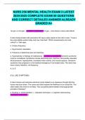 NURS 256 MENTAL HEALTH EXAM 3 LATEST 2024-2025 COMPLETE EXAM 50 QUESTIONS AND CORRECT DETAILED ANSWER ALREADY GRADED A&plus; 