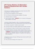 CITI Training&comma; Modules 1-24 &lpar;Biomedical  Research&rpar; Questions With 100&percnt; Verified  Solutions &vert;  