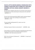 NCCCO LATTICE BOOM GENERAL KNOWLEDGE WITH CORRECT QUESTIONS WITH CORRECTRY ANALYZED ANSWERS &lpar;ACTUAL EXAM&rpar; ALREADY GRADED A&plus; LATEST