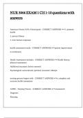NUR 3066 EXAM 1 CH 1-10 questions with answers