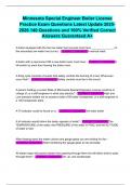 Minnesota Special Engineer Boiler License Practice Exam Questions Latest Update 2025-2026 140 Questions and 100&percnt; Verified Correct Answers Guaranteed A&plus;