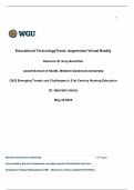 WGU C922 curriculum techology paper &vert; 2025 Update with complete solutions&period;