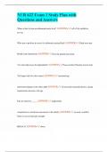 NUR 622 Exam 1 Study Plan with Questions and Answers