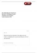 Bsn-205&sol;Hallmark Final Exam Bsn-205 100 Multiple Choice Questions And Answers Latest Updates 2025