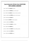 Court Interpreter Written Exam QUESTIONS WITH CORRECT ANSWERS