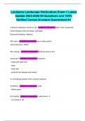 Louisiana Landscape Horticulture Exam 1 Latest Update 2025-2026 90 Questions and 100&percnt; Verified Correct Answers Guaranteed A&plus;