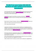 PN 4004 Final Latest Update 2025-2026 200 Questions and 100&percnt; Verified Correct Answers Guaranteed A&plus;