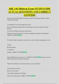 ARE 136 Midterm Exam STUDYGUIDE  ACTUAL QUESTIONS AND CORRECT  ANSWERS