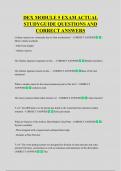 DEX MODULE 5 EXAM ACTUAL  STUDYGUIDE QUESTIONS AND  CORRECT ANSWERS 