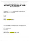 FIREFIGHTER HAZMAT OPS TEST FINAL EXAM 2025 &vert; ACTUAL EXAM QUESTIONS AND CORRECT DETAILED ANSWERS