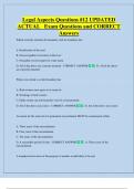 Legal Aspects Questions &num;12 UPDATED  ACTUAL   Exam Questions and CORRECT  Answers 