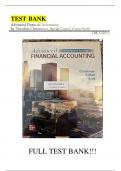 Test Bank For Advanced Financial Accounting 13th Edition By Theodore Christensen ISBN NO&colon;9781260772135 All Chapters Fully Covered Complete Guide A&plus;&vert;&vert;NEWEST VERSION&period;