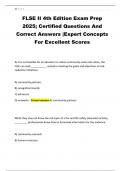 FLSE II 4th Edition Exam Prep 2025&semi; Certified Questions And Correct Answers &vert;Expert Concepts For Excellent Scores