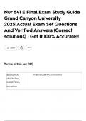 Nur 641 E Final Exam Study Guide Grand Canyon University 2025&vert;Actual Exam Set Questions And Verified Answers &lpar;Correct solutions&rpar; &vert; Get It 100&percnt; Accurate&excl;&excl;